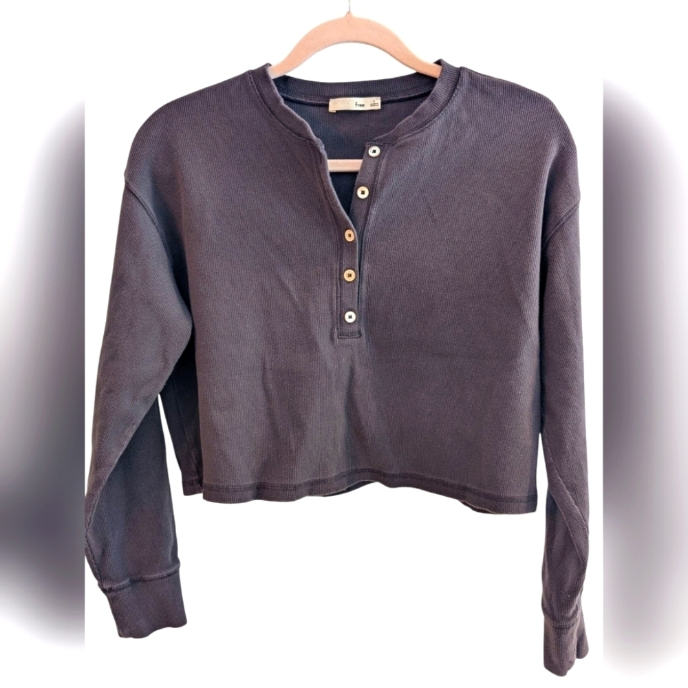 Aritzia Wilfred Free Ribbed Crop Top Small